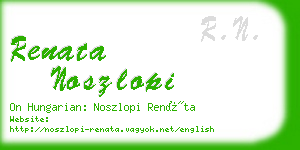 renata noszlopi business card